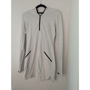 Athleta Hoodie Dress Thumbholes Heather Gray XS Athleisure
